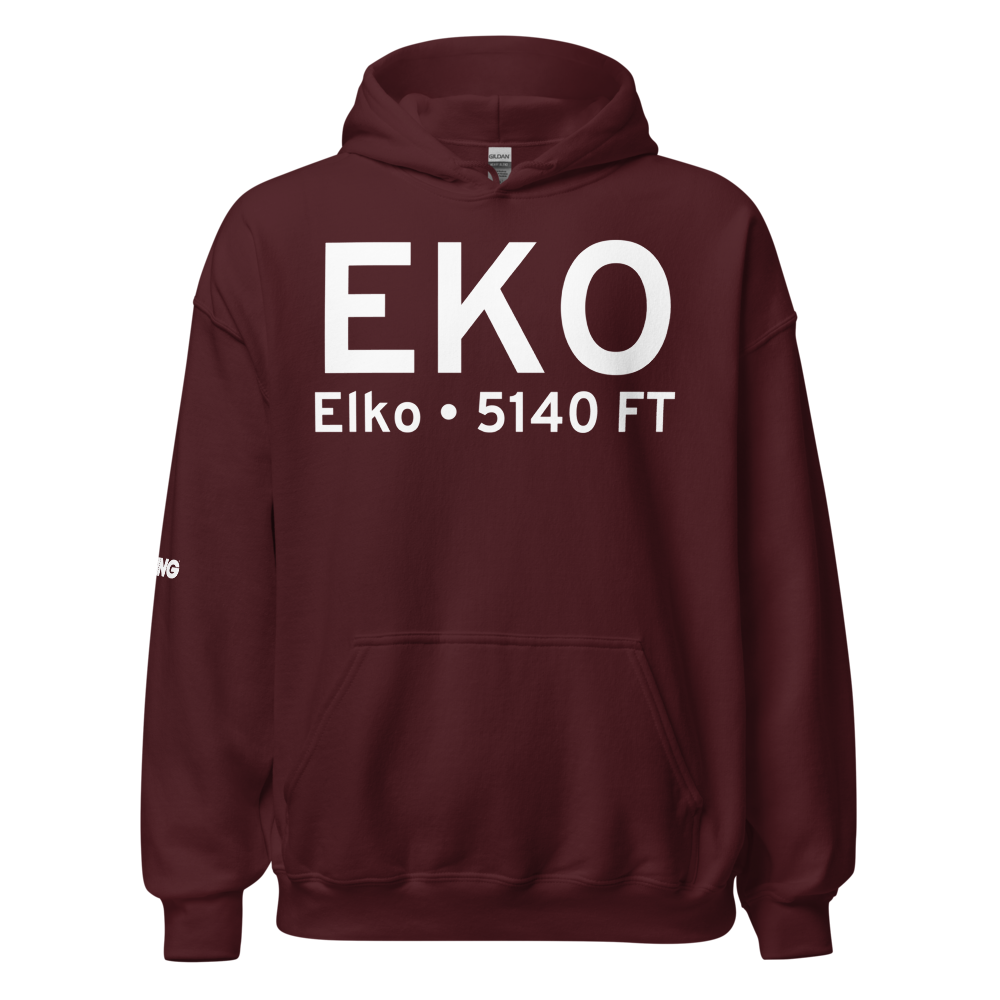 Elko (KEKO) Airport Hoodie Sweatshirt 