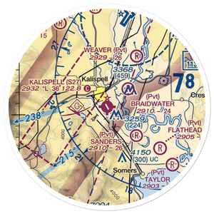 Kalispell City Airport (S27) VFR Sectional Sticker (20 mile)