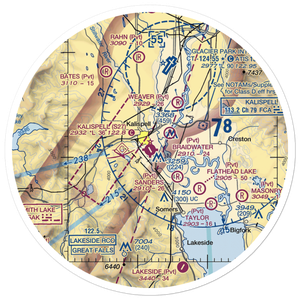 Kalispell City Airport (S27) VFR Sectional Sticker (30 mile)