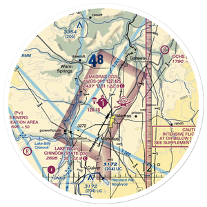 Madras Municipal Airport (S33) VFR Sectional Sticker (30 mile)