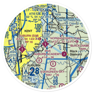Norman Grier Field (S36) VFR Sectional Sticker (20 mile)