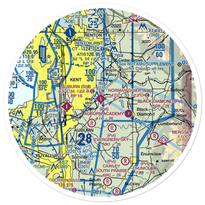 Norman Grier Field (S36) VFR Sectional Sticker (30 mile)