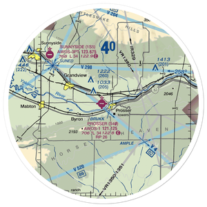 Prosser Airport (S40) VFR Sectional Sticker (30 mile)