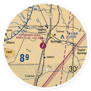 Springer Municipal Airport (S42) VFR Sectional Sticker (20 mile)