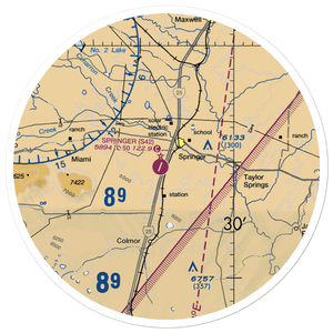 Springer Municipal Airport (S42) VFR Sectional Sticker (30 mile)