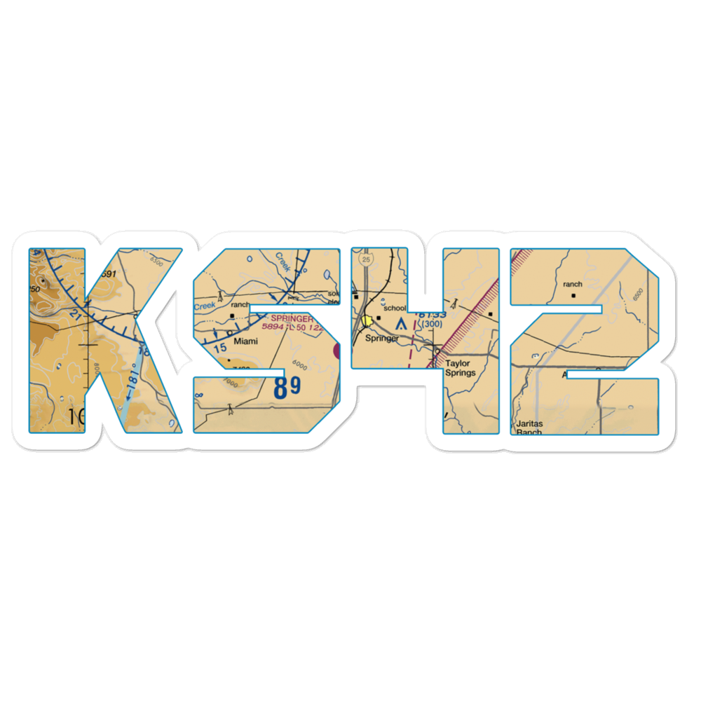 Springer Municipal Airport (S42) VFR Sectional Sticker 