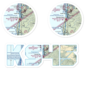 Siletz Bay State Airport (S45) VFR Sectional Sticker Pack