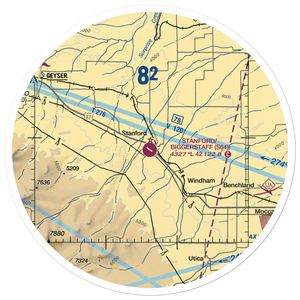 Stanford Airport/Biggerstaff Field (S64) VFR Sectional Sticker (30 mile)
