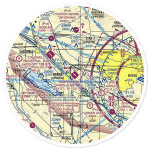 Nampa Municipal Airport (MAN) VFR Sectional Sticker (30 mile)