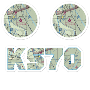 Othello Municipal Airport (S70) VFR Sectional Sticker Pack