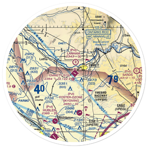 Emmett Municipal Airport (S78) VFR Sectional Sticker (30 mile)