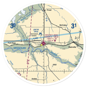 Big Sky Field (S85) VFR Sectional Sticker (30 mile)