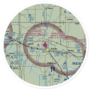 Staples Municipal Airport (SAZ) VFR Sectional Sticker (30 mile)