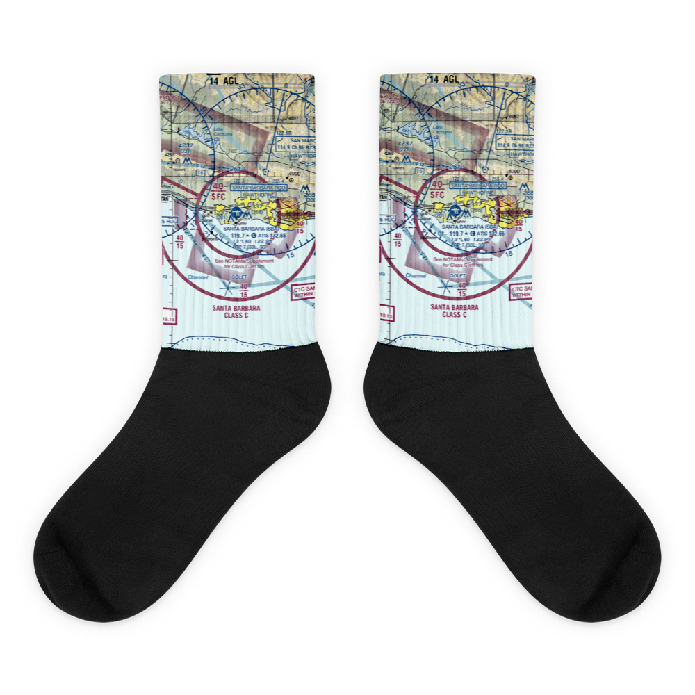 Santa Barbara Municipal Airport (SBA) VFR Sectional Socks 