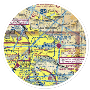 San Bernardino International Airport (SBD) VFR Sectional Sticker (30 mile)