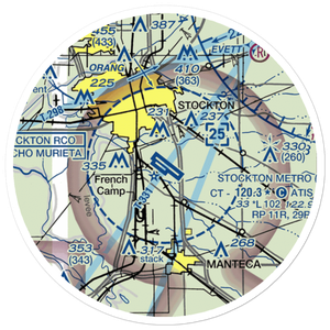 Stockton Metropolitan Airport (SCK) VFR Sectional Sticker (20 mile)