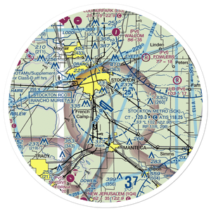 Stockton Metropolitan Airport (SCK) VFR Sectional Sticker (30 mile)