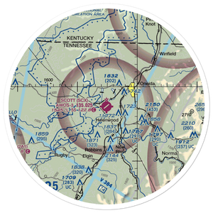 Scott Municipal Airport (SCX) VFR Sectional Sticker (30 mile)
