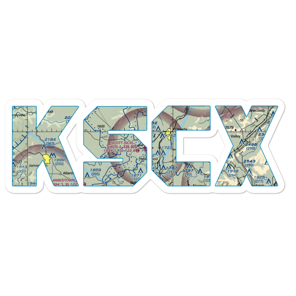 Scott Municipal Airport (SCX) VFR Sectional Sticker 