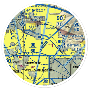 Scottsdale Airport (SDL) VFR Sectional Sticker (20 mile)