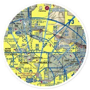 Scottsdale Airport (SDL) VFR Sectional Sticker (30 mile)
