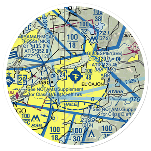 Gillespie Field (SEE) VFR Sectional Sticker (20 mile)