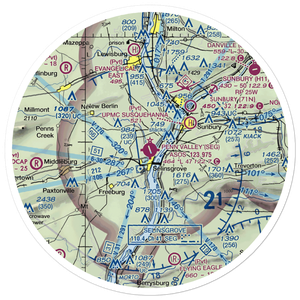 Penn Valley Airport (SEG) VFR Sectional Sticker (30 mile)