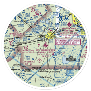 Suffolk Executive Airport (SFQ) VFR Sectional Sticker (30 mile)