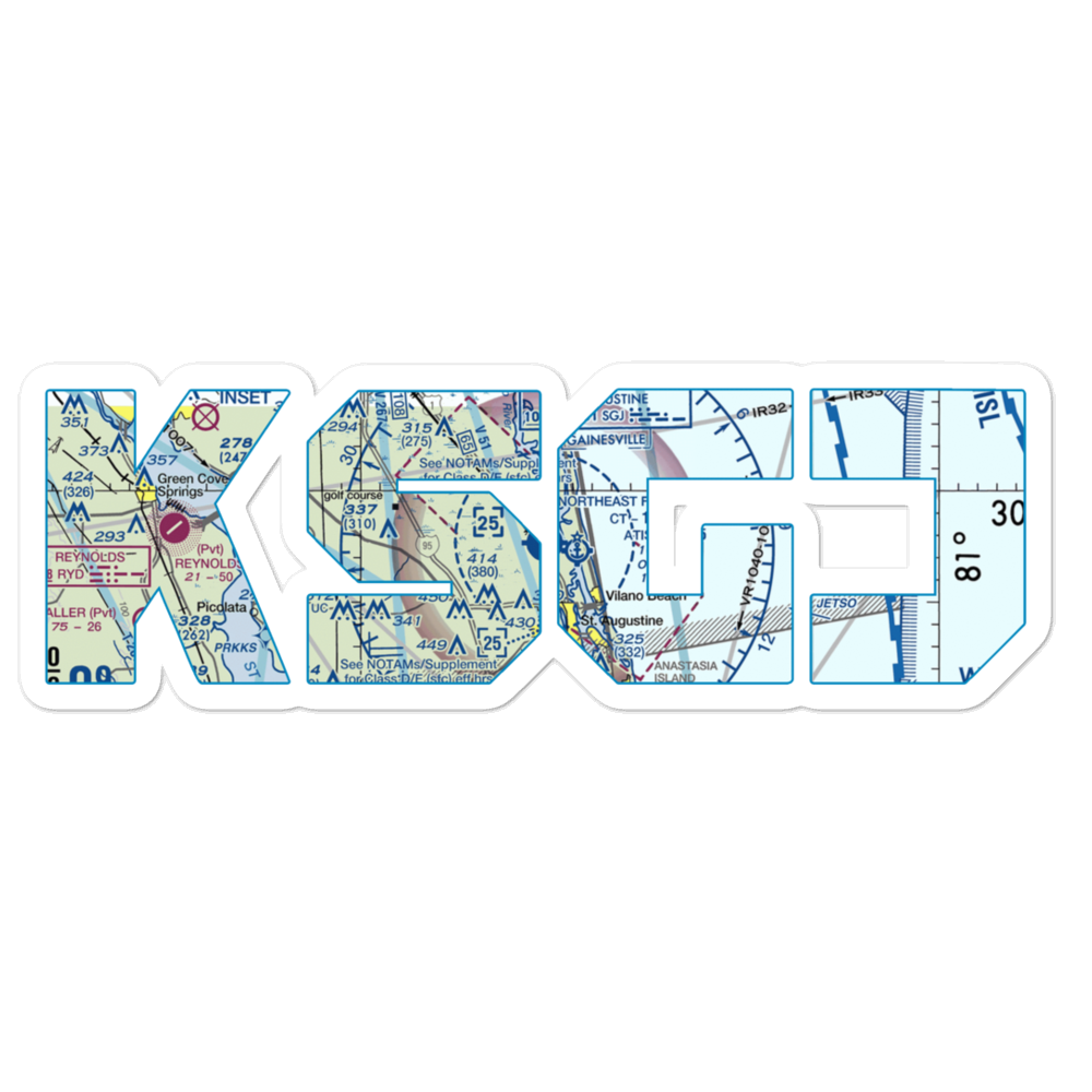 Northeast Florida Regional Airport (SGJ) VFR Sectional Sticker 