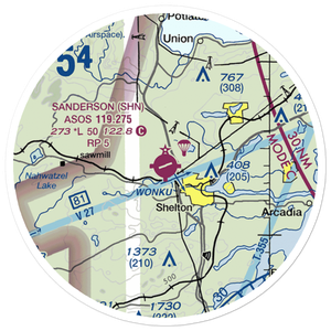 Sanderson Field (SHN) VFR Sectional Sticker (20 mile)