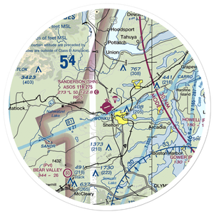 Sanderson Field (SHN) VFR Sectional Sticker (30 mile)