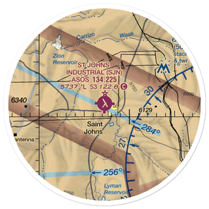 St Johns Industrial Air Park (SJN) VFR Sectional Sticker (20 mile)