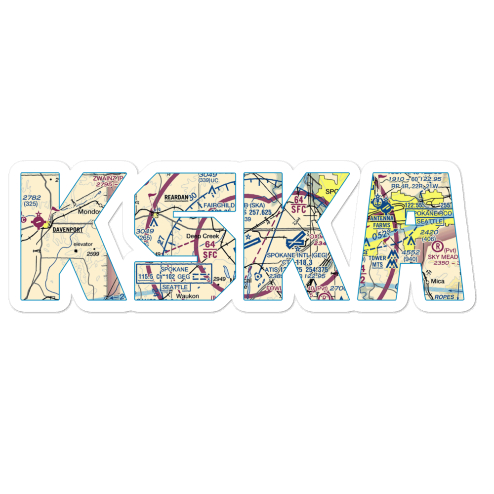 Fairchild Air Force Base (SKA) VFR Sectional Sticker 