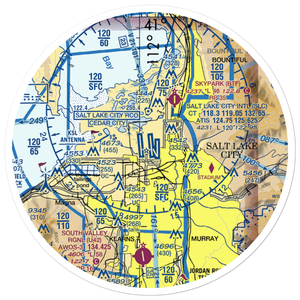 Salt Lake City International Airport (SLC) VFR Sectional Sticker (30 mile)
