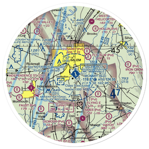 Salem Municipal Airport/McNary Field (SLE) VFR Sectional Sticker (30 mile)