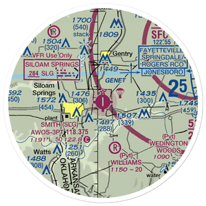 Smith Field (SLG) VFR Sectional Sticker (20 mile)