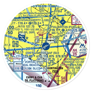 Los Alamitos Army Air Field (SLI) VFR Sectional Sticker (20 mile)