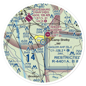 Hagler Army Heliport (SLJ) VFR Sectional Sticker (20 mile)