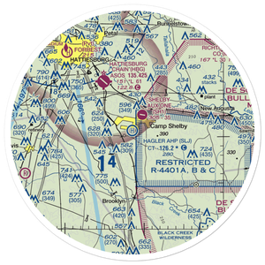 Hagler Army Heliport (SLJ) VFR Sectional Sticker (30 mile)