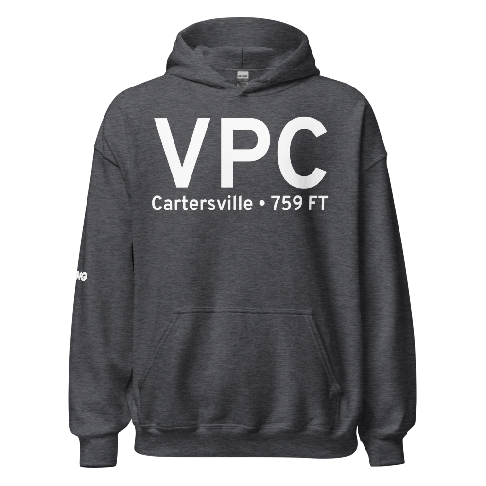 Cartersville (KVPC) Airport Hoodie Sweatshirt 