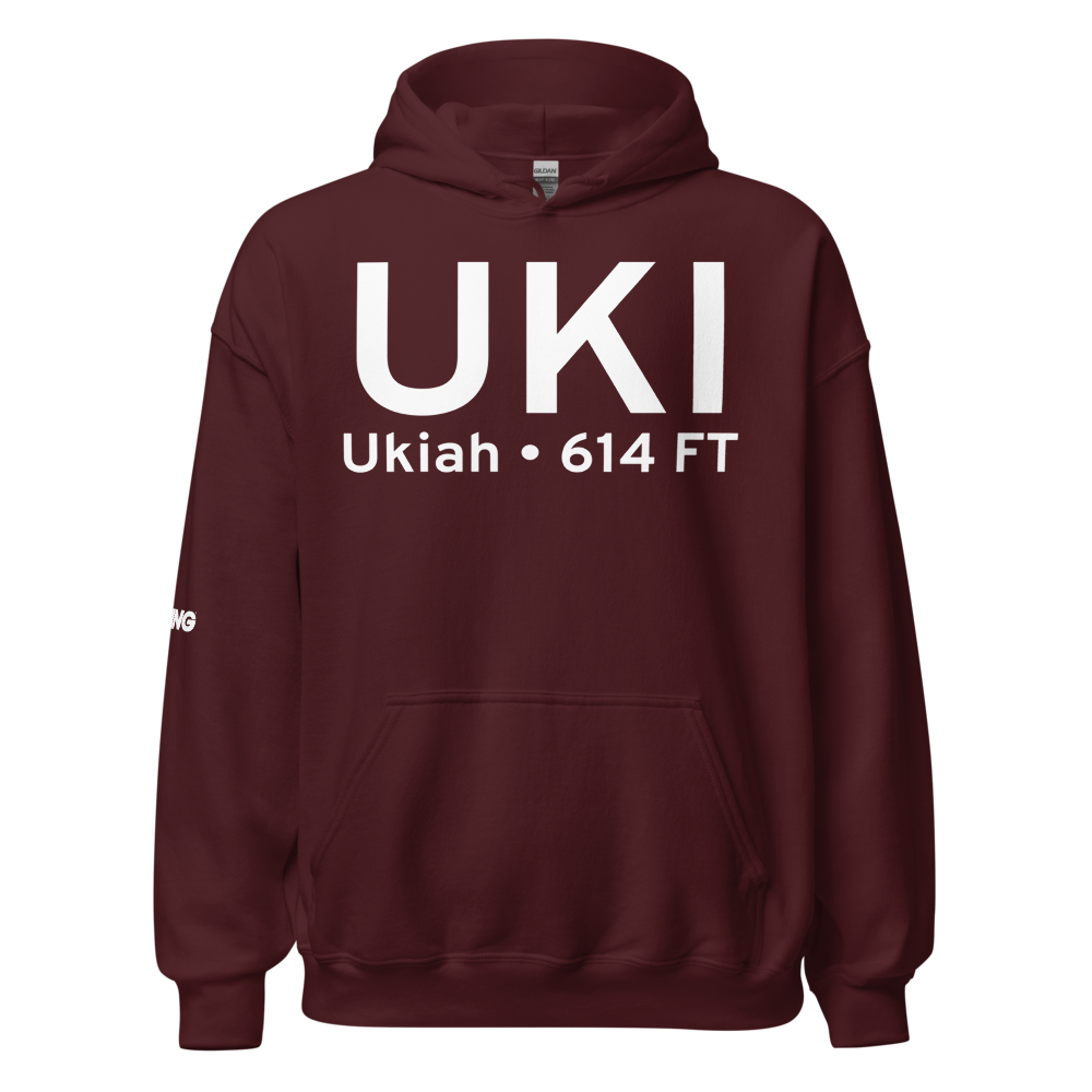 Ukiah (KUKI) Airport Hoodie Sweatshirt 