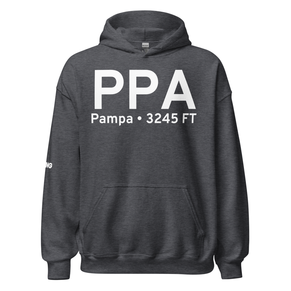 Pampa (KPPA) Airport Hoodie Sweatshirt 