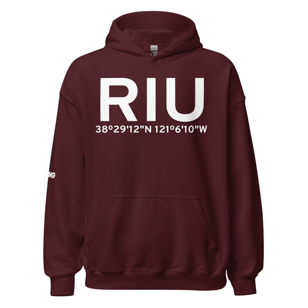 Rancho Murieta (KRIU) Airport Hoodie Sweatshirt 