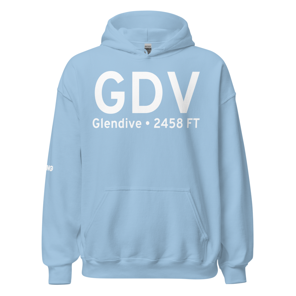 Glendive (KGDV) Airport Hoodie Sweatshirt 