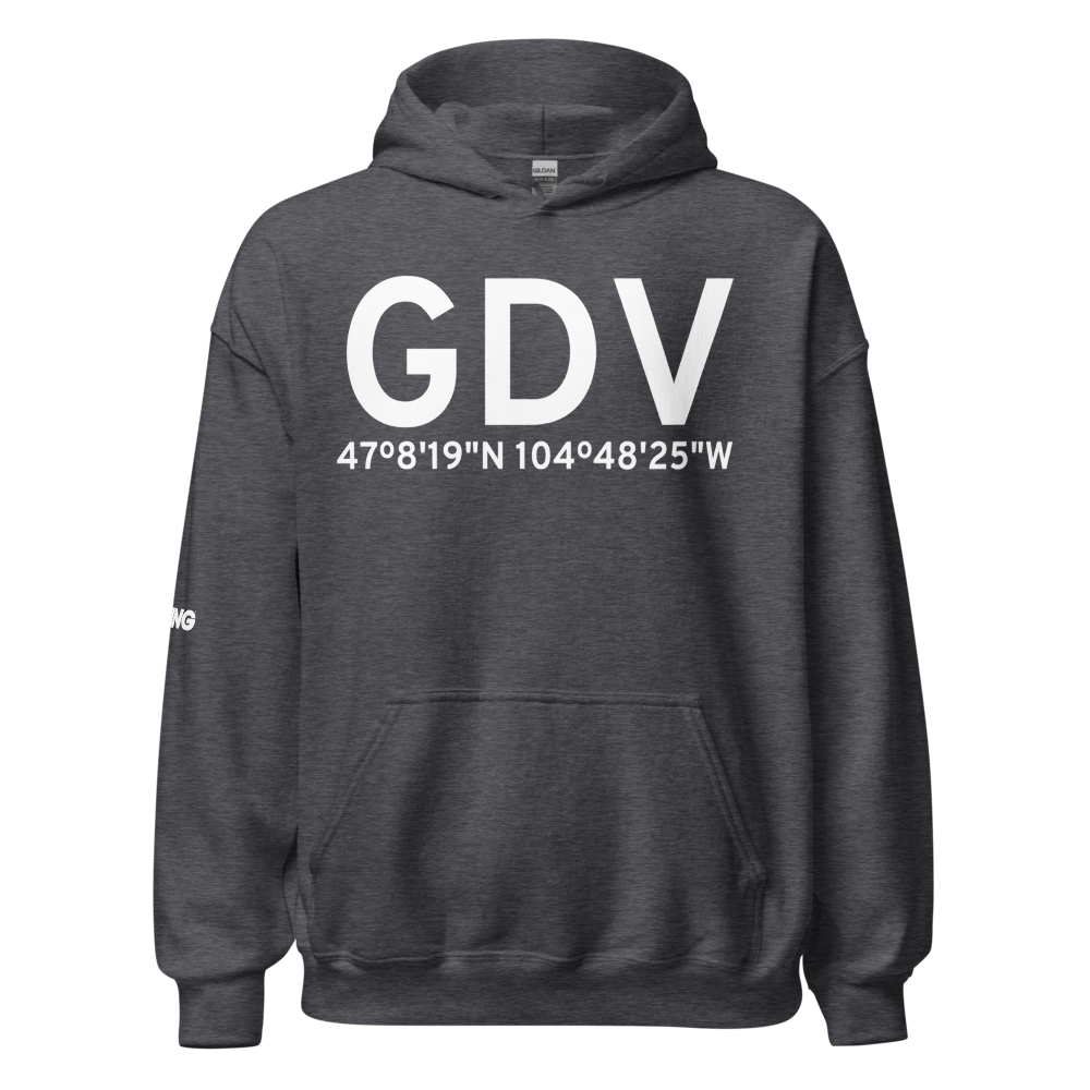 Glendive (KGDV) Airport Hoodie Sweatshirt 
