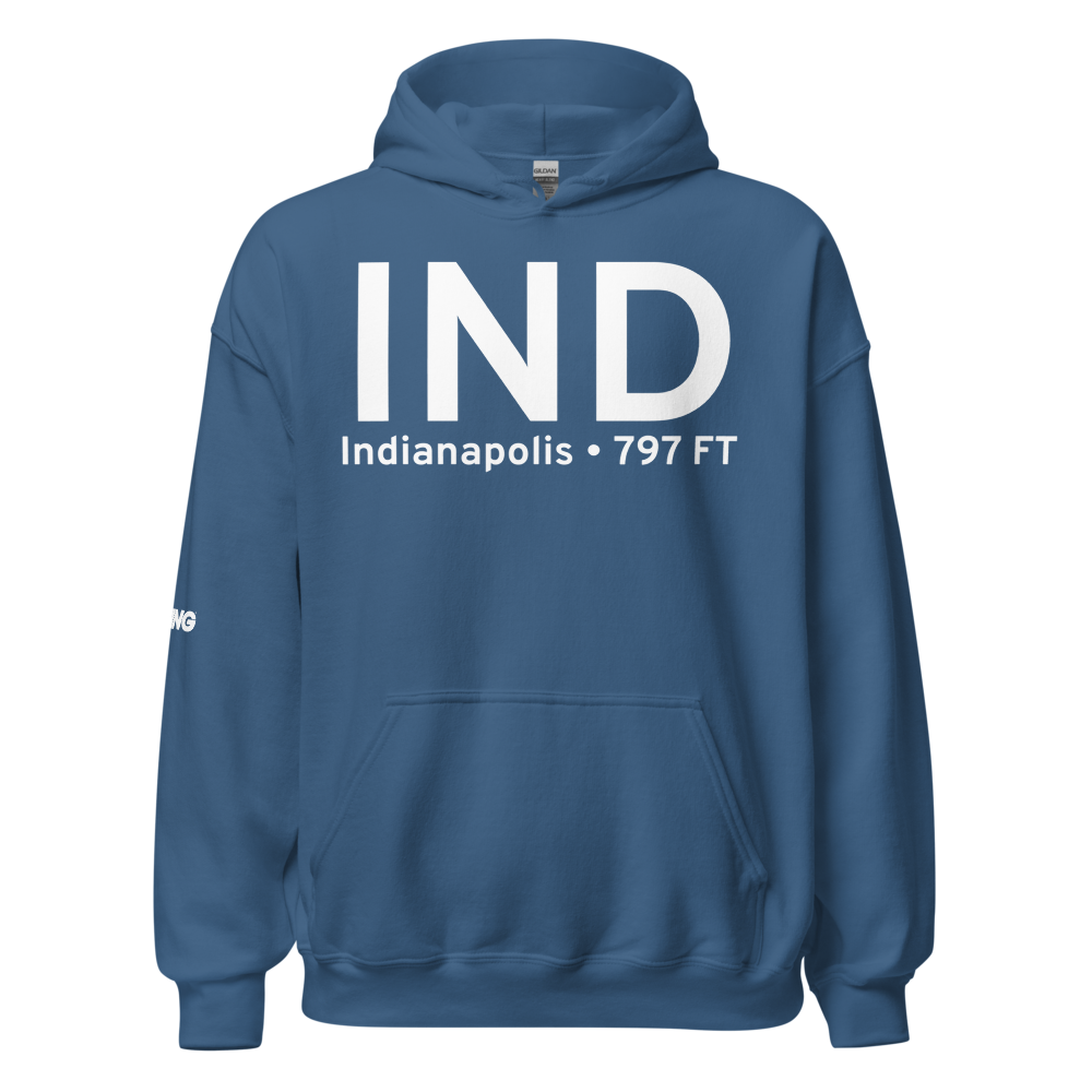 Indianapolis (KIND) Airport Hoodie Sweatshirt 