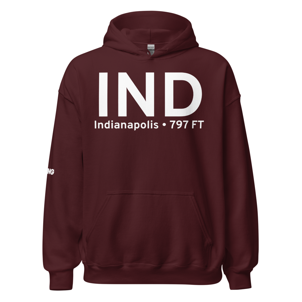 Indianapolis (KIND) Airport Hoodie Sweatshirt 