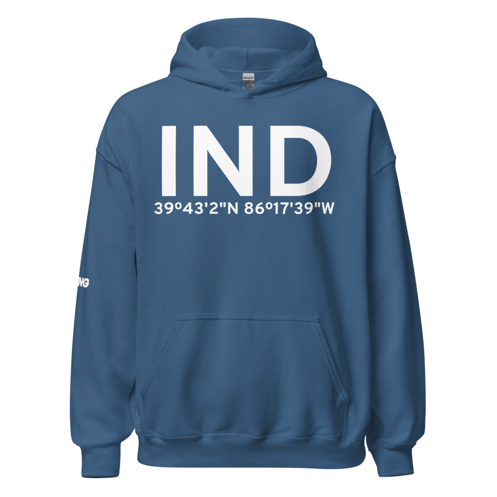 Indianapolis (KIND) Airport Hoodie Sweatshirt 