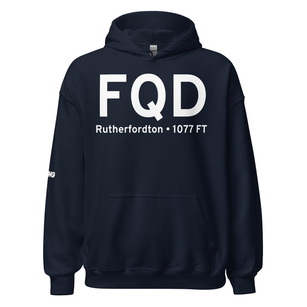 Rutherfordton (KFQD) Airport Hoodie Sweatshirt 