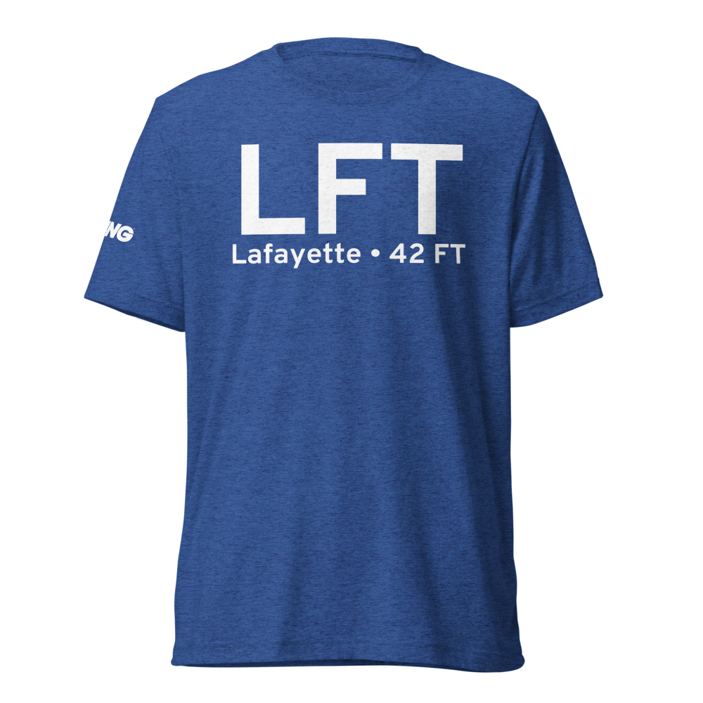 Lafayette (KLFT) Airport Tri-blend T-Shirt 